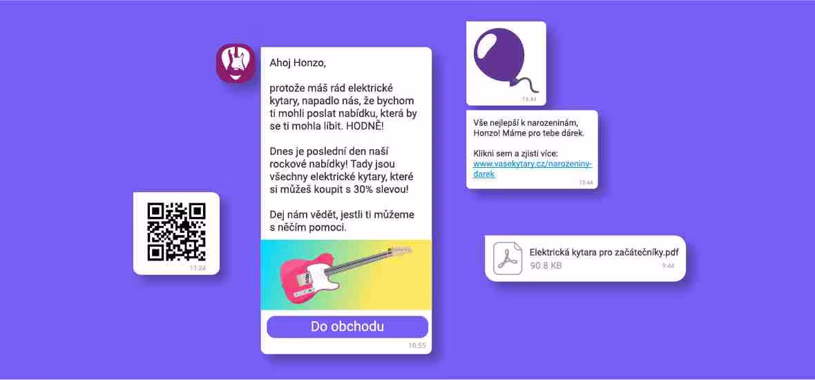 Bohatý obsah Viber Business správ