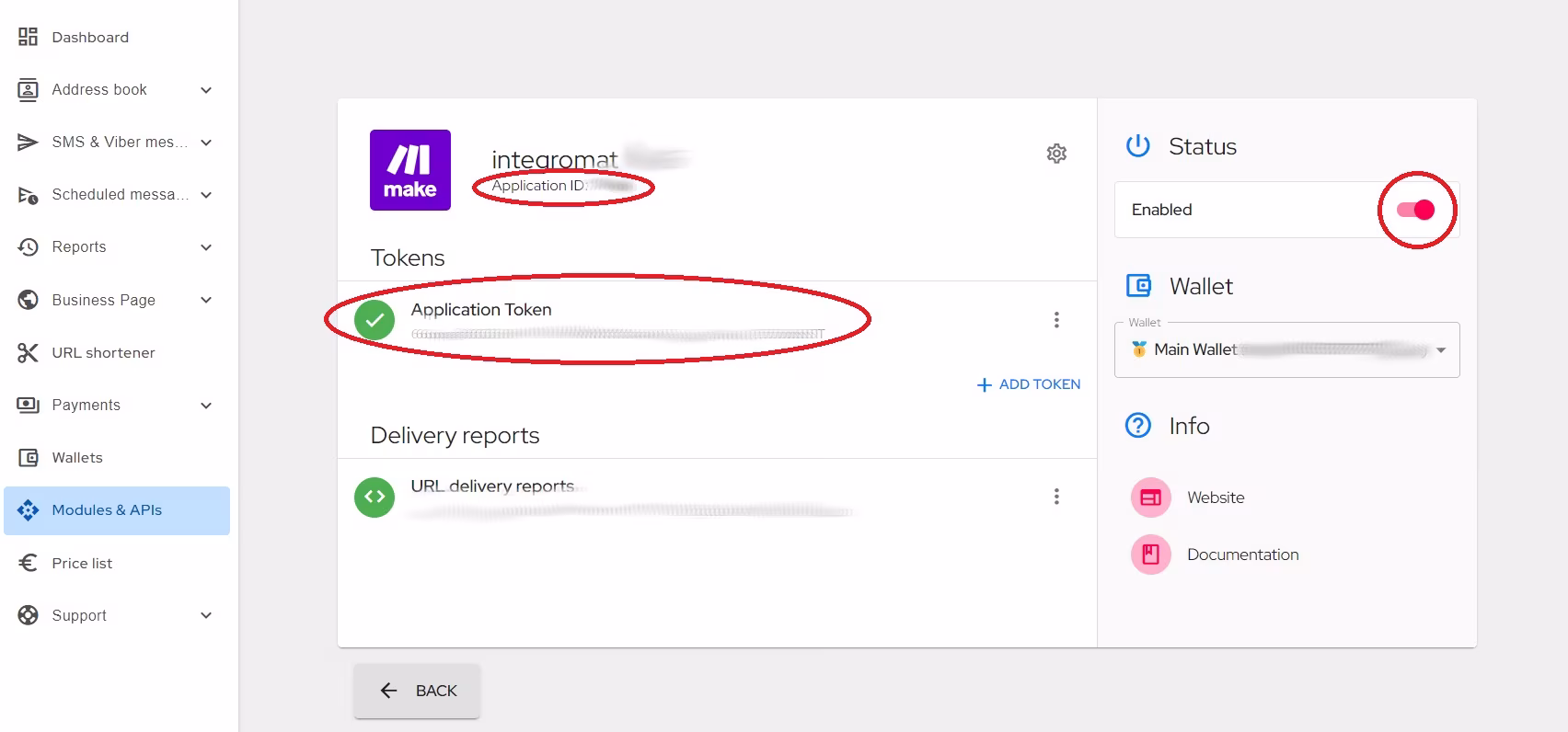 Get access data