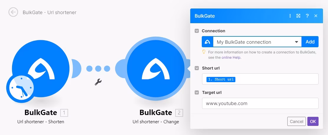 Changing short URL