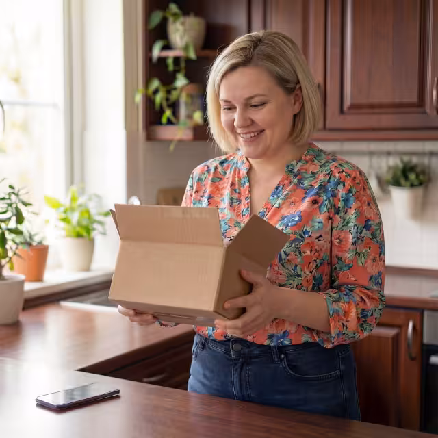 Customer engaging with business message on phone because reliable SMS delivery gets attention